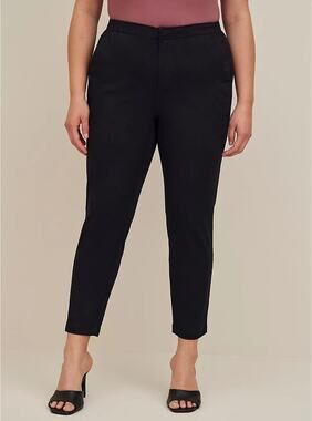 Torrid Black Comfort Flex Waistband Slim Taper Stretch Twill High-Rise Pant 20R